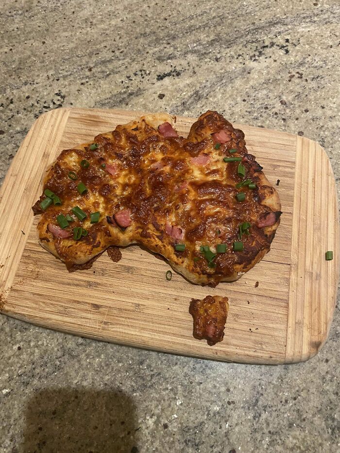 He hecho una pizza en forma de Australia, ¿qué os parece?