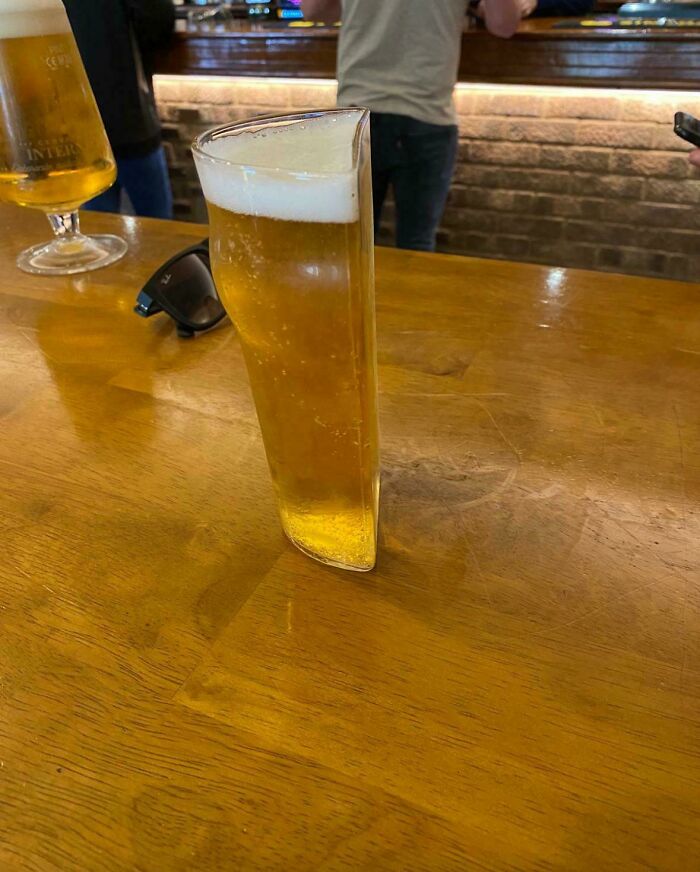 Media pinta de cerveza