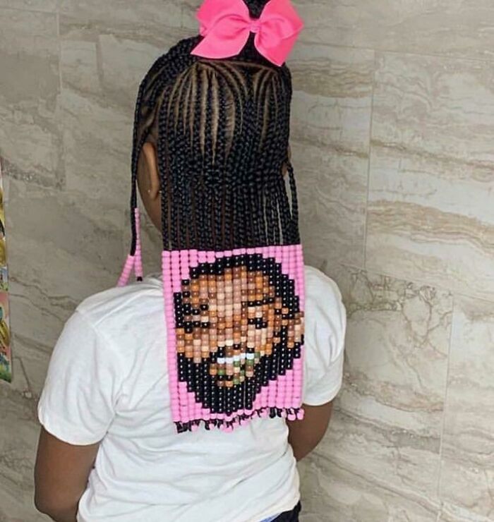 Retrato en el pelo
