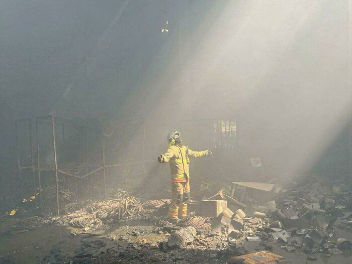 Rescatador en Dnipro, Ucrania