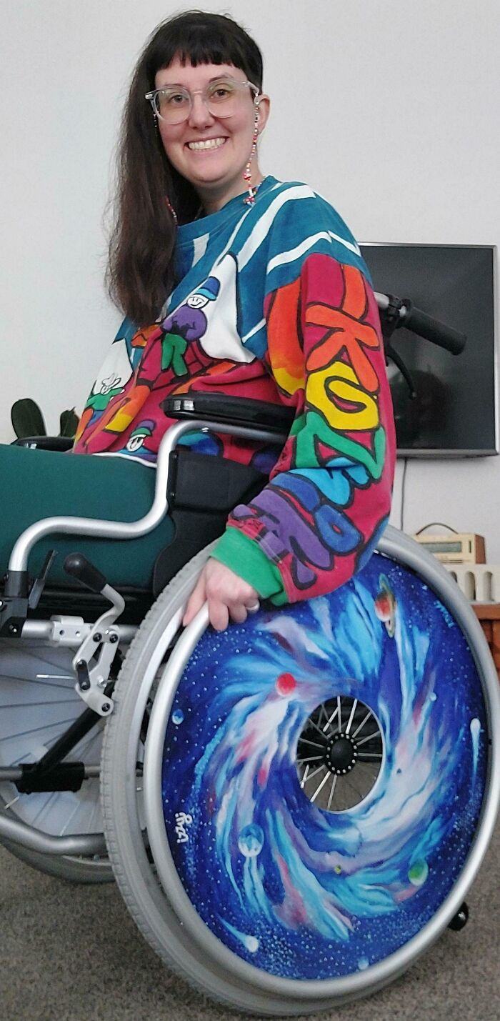 Un desconocido me ha comprado estas bellas cubiertas para mi silla de ruedas