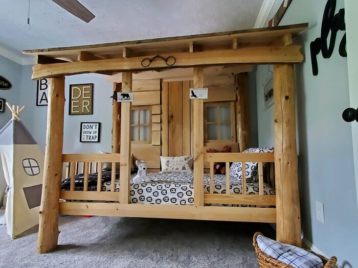 He hecho esta cama para mi hijo