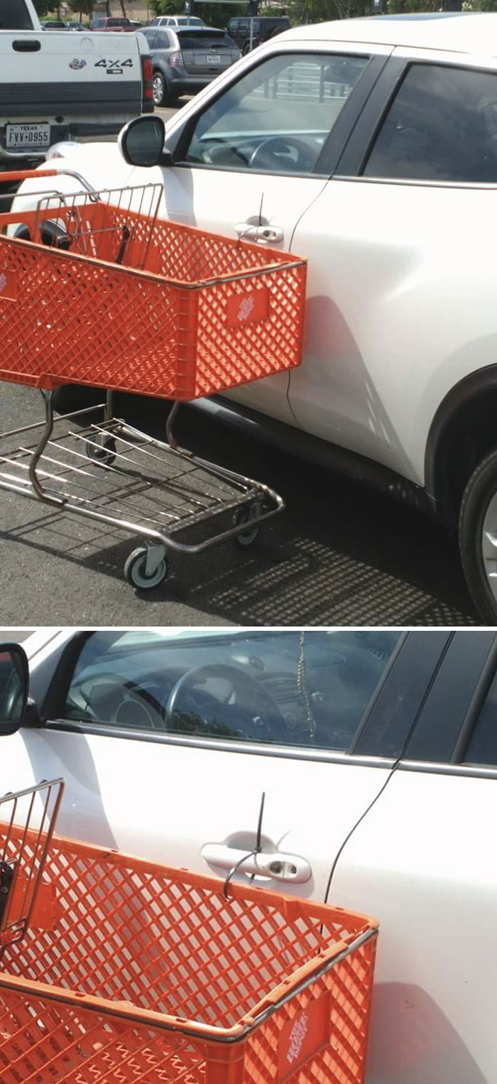 Esto es lo que pasa cuando ocupas dos plazas de aparcamiento