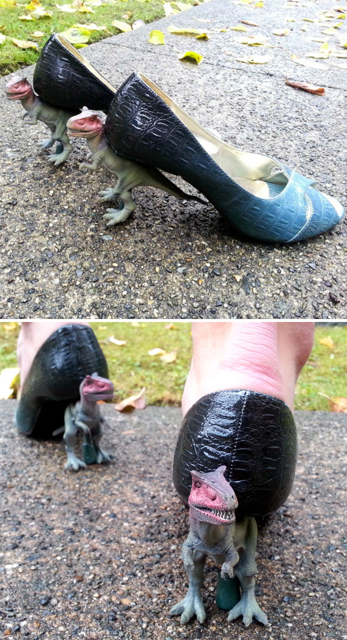 Tacones de dinosaurio