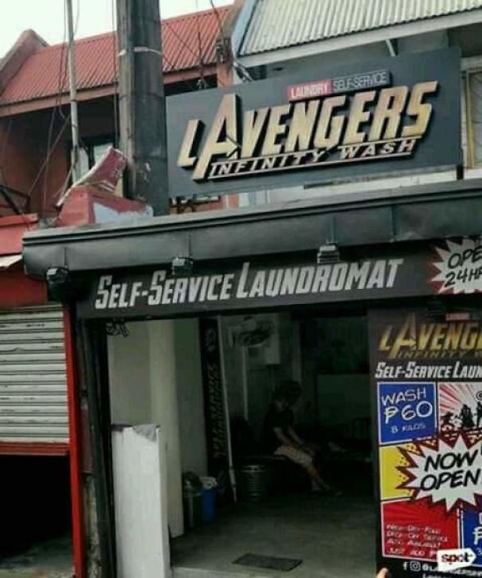 Cuando los vengadores ponen una lavandería