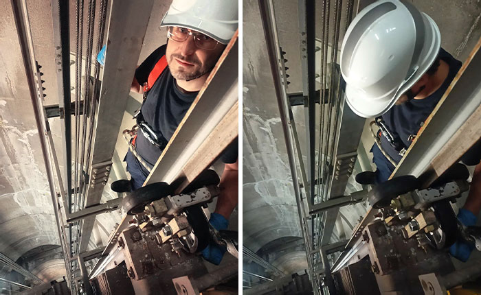 Trabajando en un pozo subterráneo