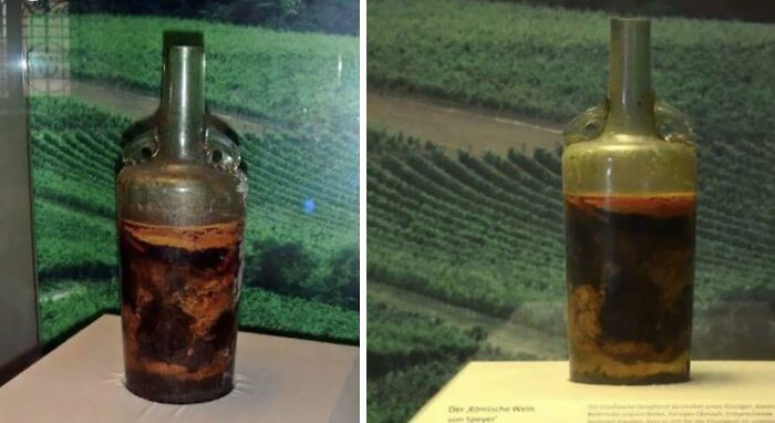 El vino romano de Espira es el vino más antiguo del mundo que sigue líquido. La botella se ha datado entre el 325 y el 350 d.C. Se encontró en 1867 en una tumba y hoy se conserva en un museo.