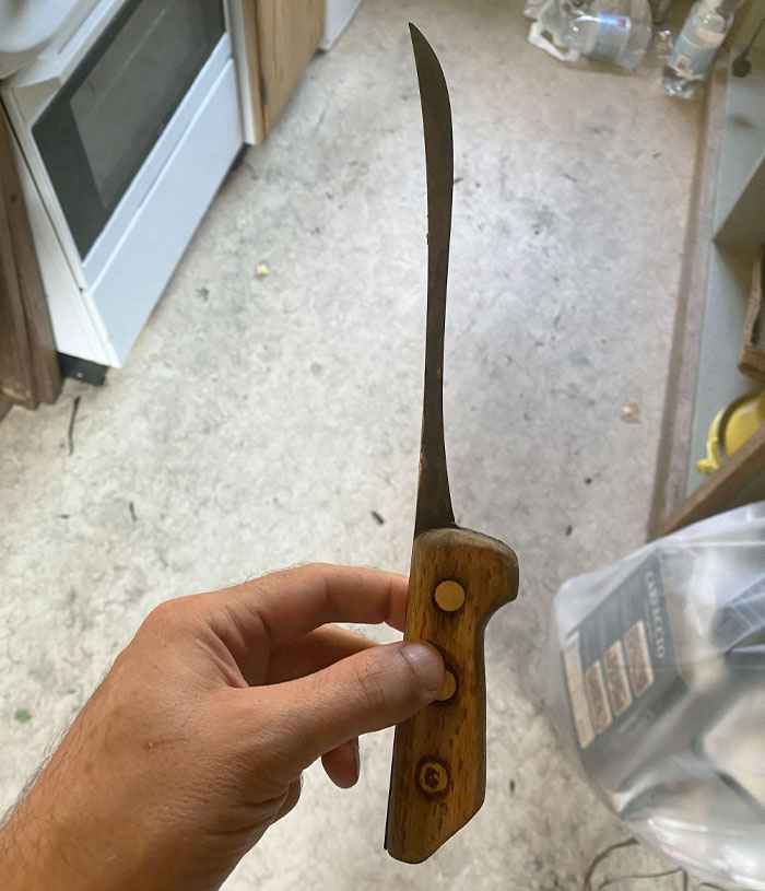 Cuchillo afilado muchas veces con el tiempo