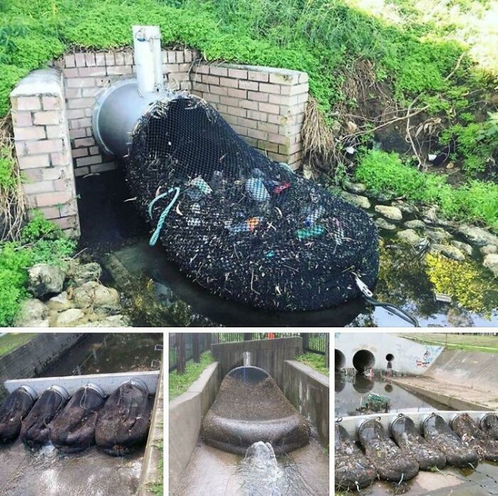 Desagües con redes en Australia. Prevención de la contaminación de las masas de agua