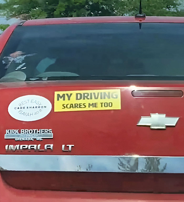 Mi manera de conducir también me asusta