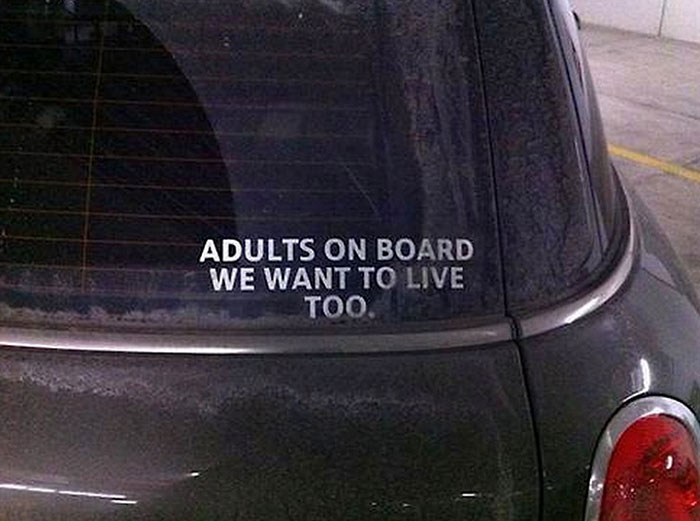 Los adultos a bordo también queremos vivir