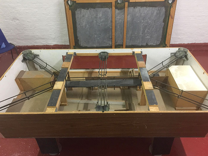 Interior de una mesa de billar