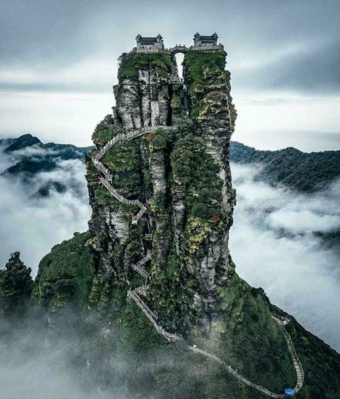 Templos Fanjingshan en Tongren, China