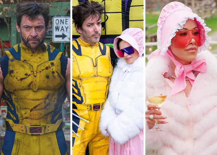 Zooey Deschanel y Jonathan Scott como Lobezno y Angie Katsanevas