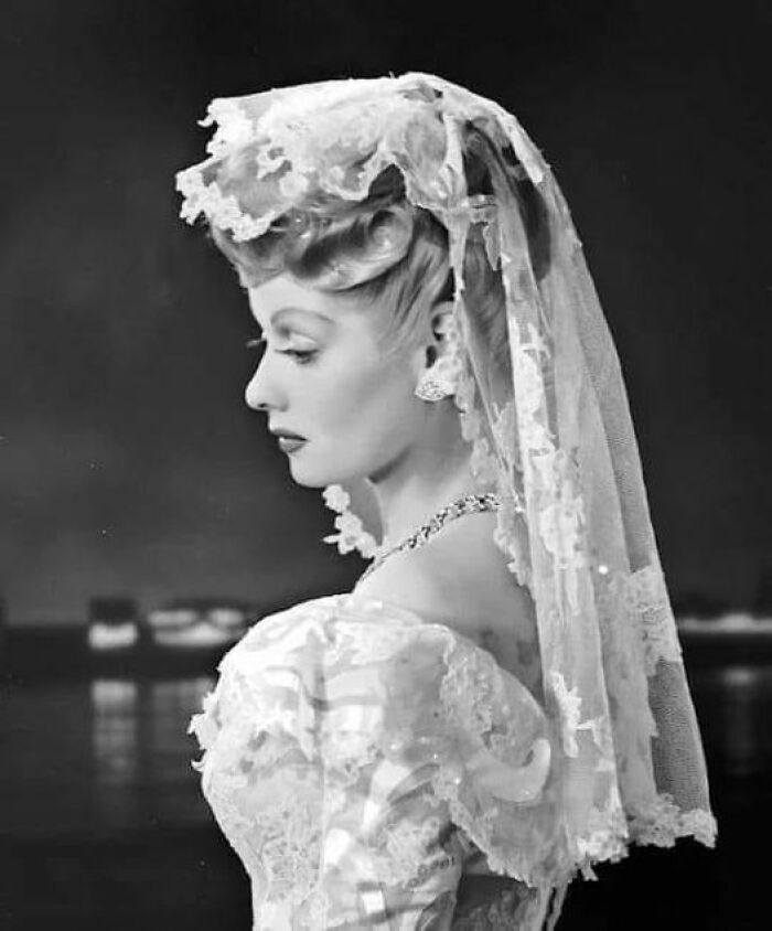 Lucille Ball el día de su boda con Desi Arnaz, 1940