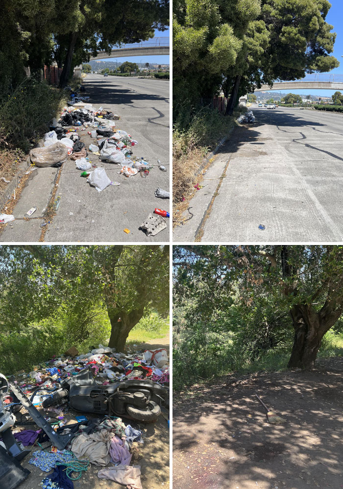 Por diversión, limpio la basura que la gente deja ilegalmente en el área de la bahía de San Francisco. Disfruten de algunos antes y después
