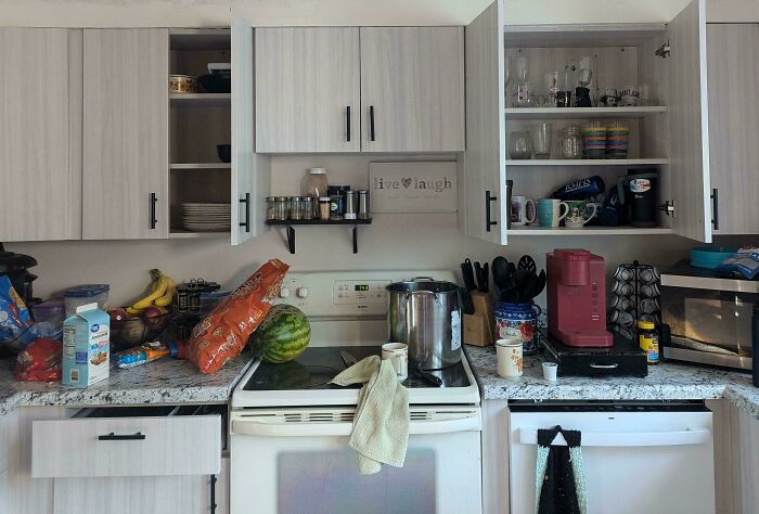 Mi marido deja la cocina en este estado