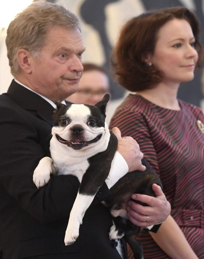 El expresidente finlandés y su perro Lennu