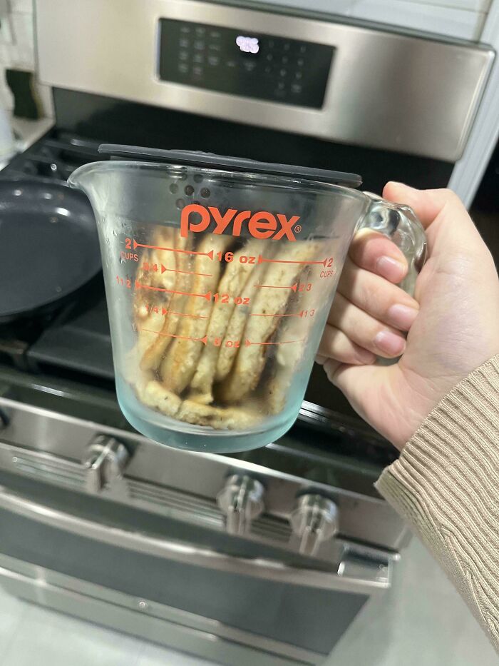 El recipiente que eligió mi novio para guardar las tortitas sobrantes