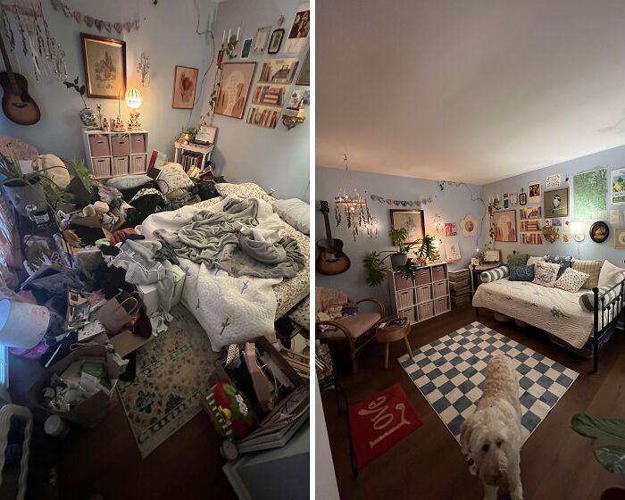 Antes y después de la habitación