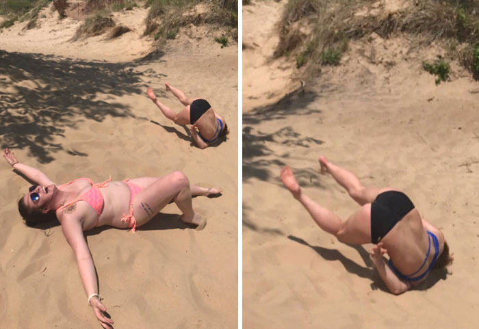 Un día de playa en el que me tropecé con una roca y me caí por la duna de arena