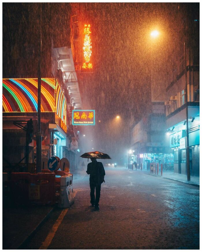 Tarde lluviosa en Hong Kong