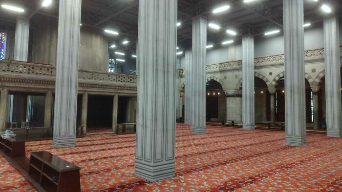 Esta mezquita de Estambul parece haber sido renderizada con los ajustes más bajos posibles