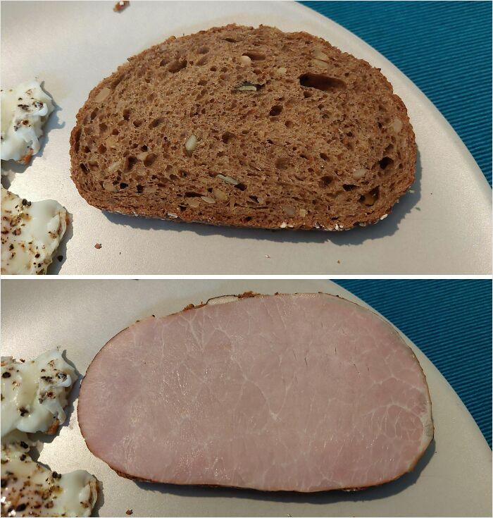 La rebanada de pan perfecta para mi jamón