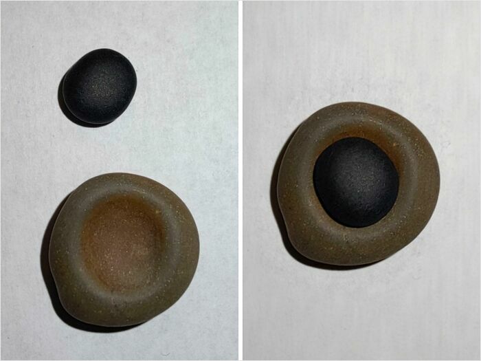 He encontrado estas dos piedras en la orilla de un lago y encajan