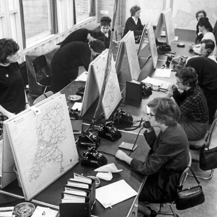 Una línea directa de navegación en los Países Bajos, 1963. Mucho, mucho antes de Google Maps
