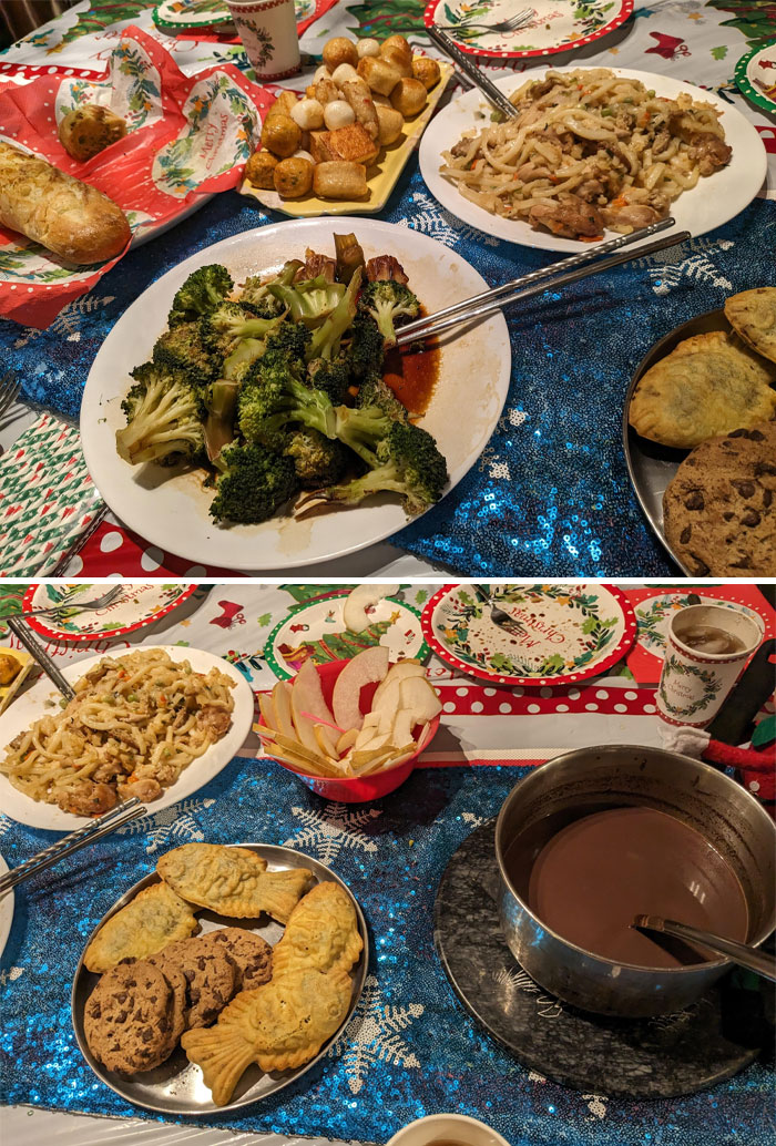 Mi hermana, de 16 años, pasó dos horas preparando la cena de Navidad. Sin embargo, mi mamá se negó a comer, ya que estaba molesta porque a mi hermana no le había gustado el regalo que le dio