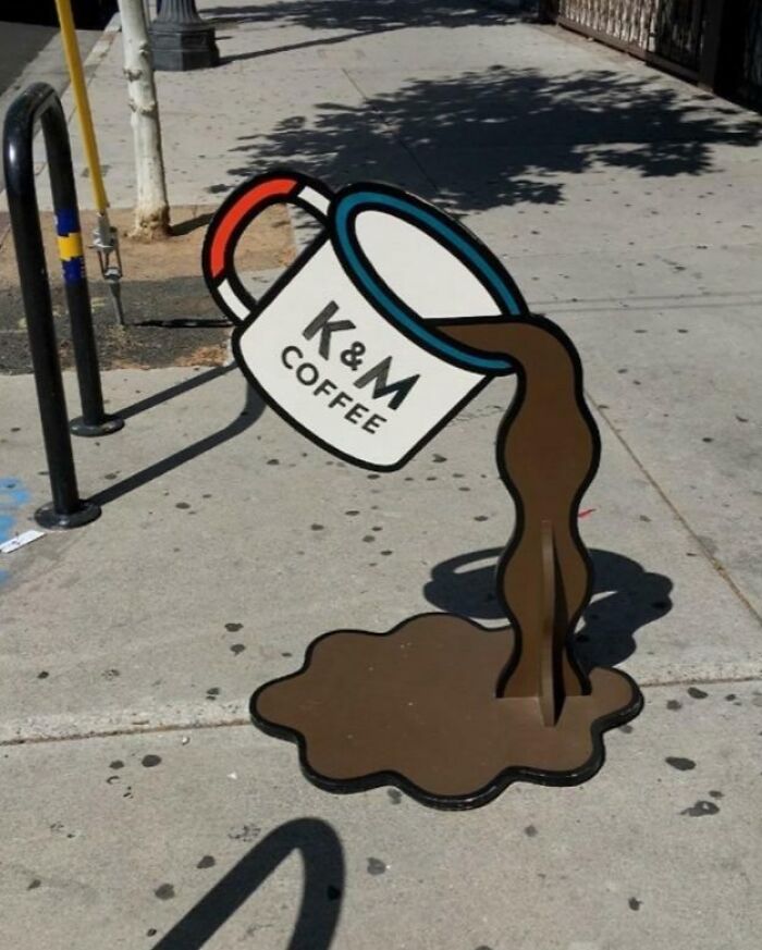Anuncio de una cafetería