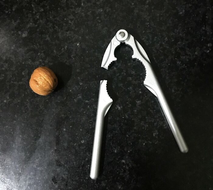 Compré las nueces y el cascanueces en el mercado local