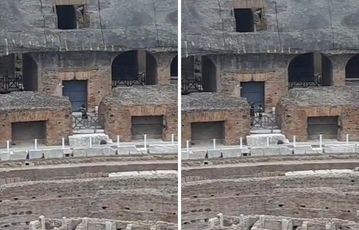 Colándose en ruinas romanas