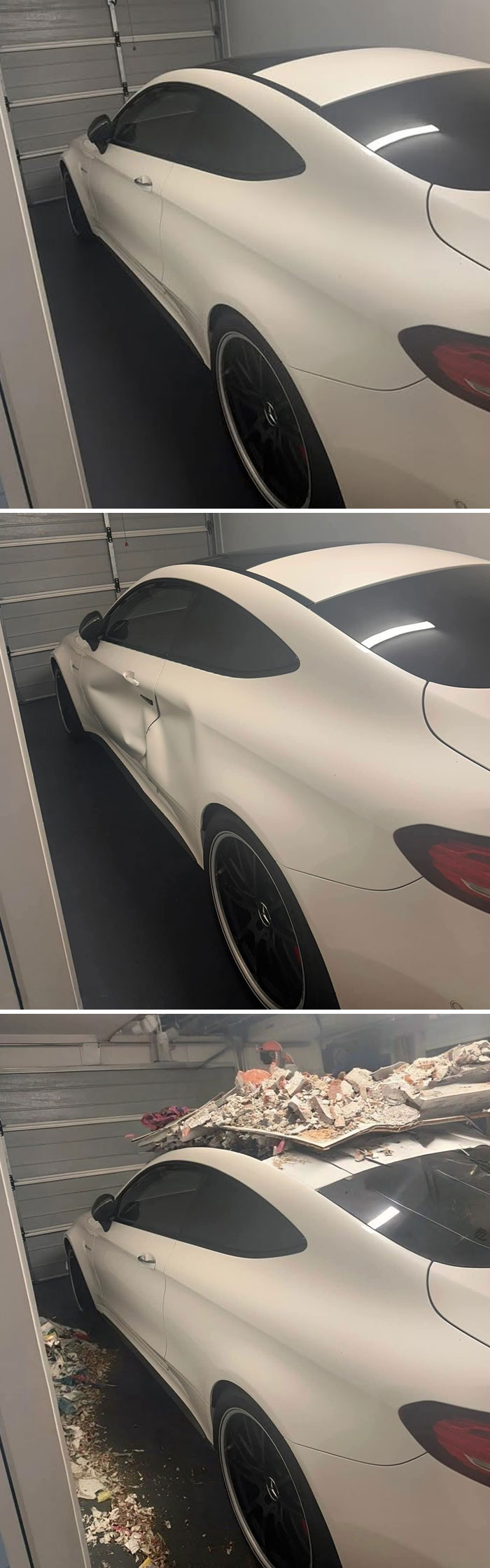 ¡Mi marido adora su coche, y quiero gastarle una broma!, puede alguien por favor editarlo, como si algo se hubiera caído encima