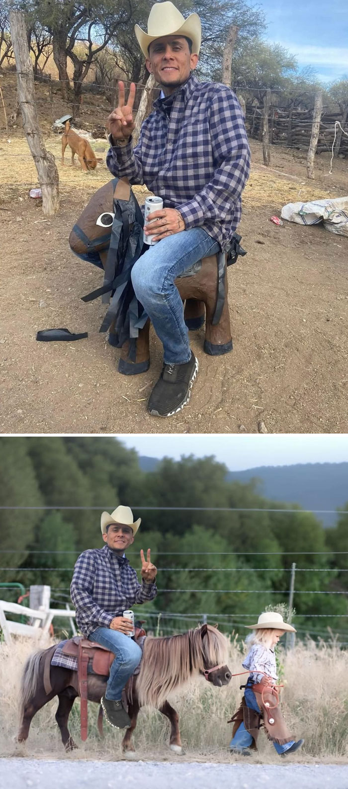 ¿Podéis ponerle en un caballo de verdad?