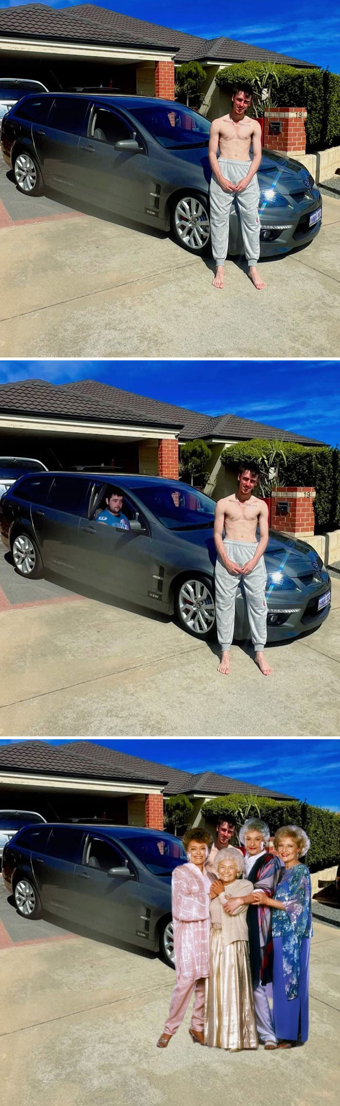 ¿Podríais por favor photoshopearme a algunas mujeres encantadoras junto al coche?