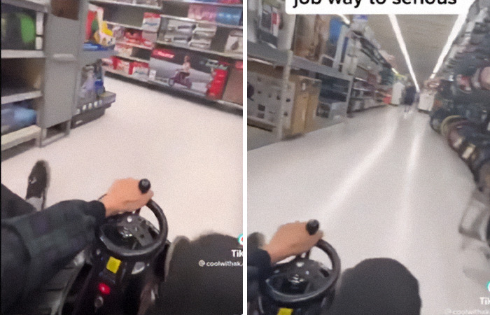 En el supermercado no se conducen karts