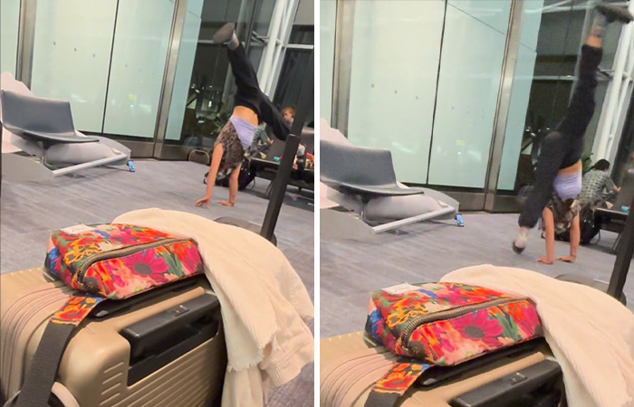 Bailando en el aeropuerto