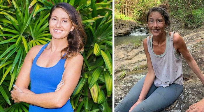 Mujer sonriendo junto a plantas y sentada en naturaleza, mostrando un suceso increíble de transformación.