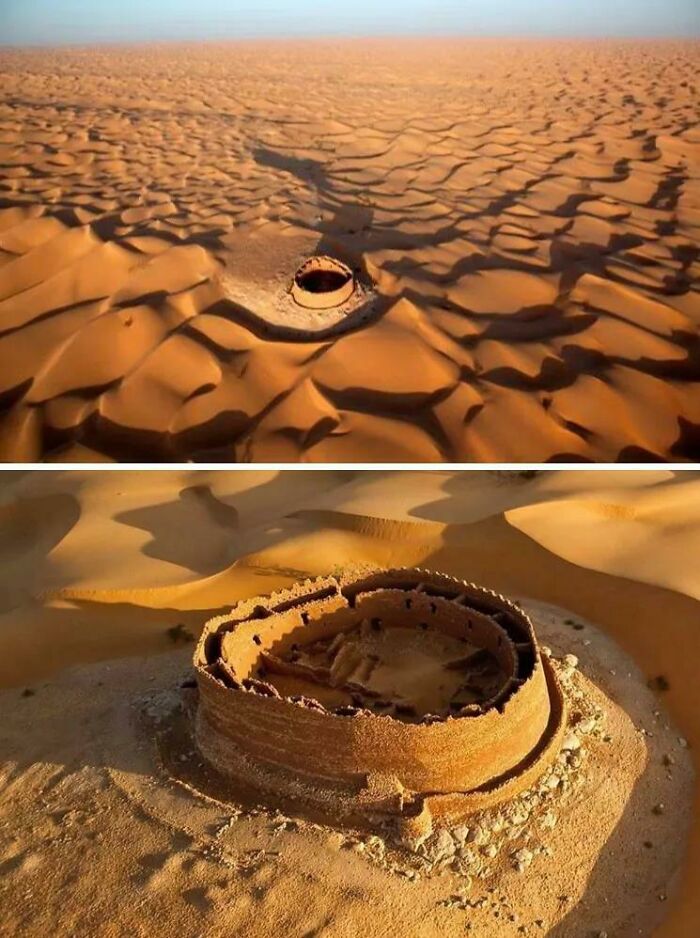 Ruinas en el desierto mostrando un hallazgo fascinante del pasado lejano.