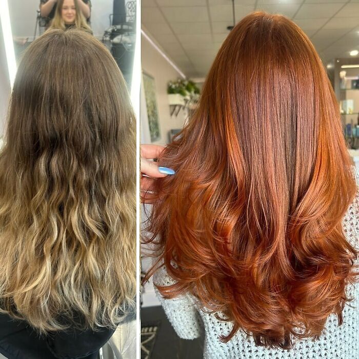 Cabello antes y después de un buen corte de pelo mostrando cambio y mejora visible en el rostro con estilo moderno.