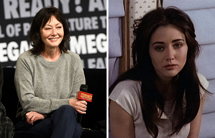 Dos actrices, una en una conferencia y otra en una escena dramática, relacionadas con carreras de actores destruidas.