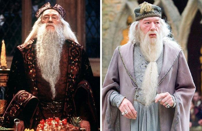Dos actores de Dumbledore en Harry Potter, reemplazados durante la serie.