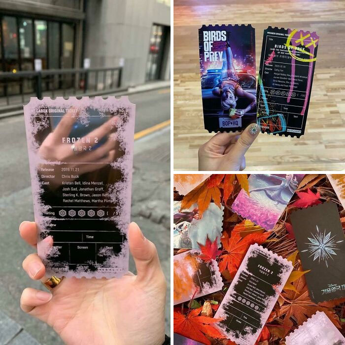 Entradas creativas de cine que sorprendieron a los viajeros en otros países con diseños únicos y detalles originales.