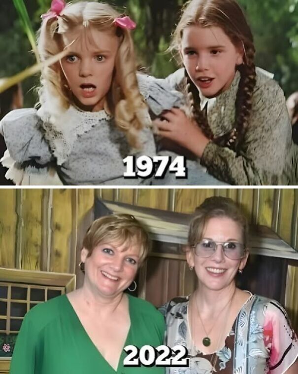 Actrices antiguas de serie familiar en 1974 y su reencuentro en 2022.