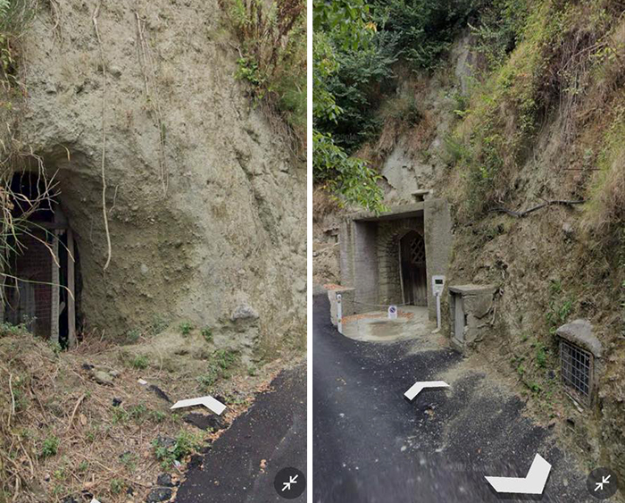 Entrada misteriosa en una cueva y construcción rara encontrada en lugares misteriosos de Google Earth