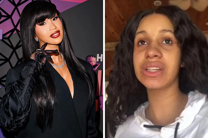 Celebridades mostrando fotos sin maquillaje con apariencia natural y sorprendente en comparación con su imagen pública.