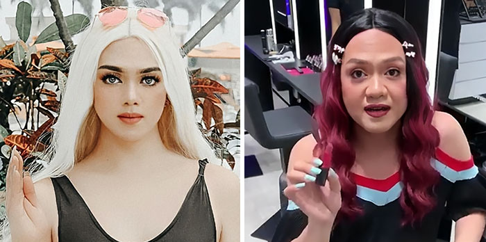 Comparación Instagram VS realidad mostrando la verdad detrás de las fotos con cambios visibles en maquillaje y ambiente.