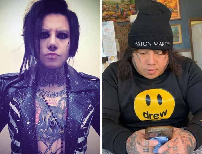 Comparación de Instagram vs realidad mostrando contraste entre imagen posada y momento casual con ropa y actitud distinta.